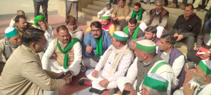 Executive engineer interacts with farmers