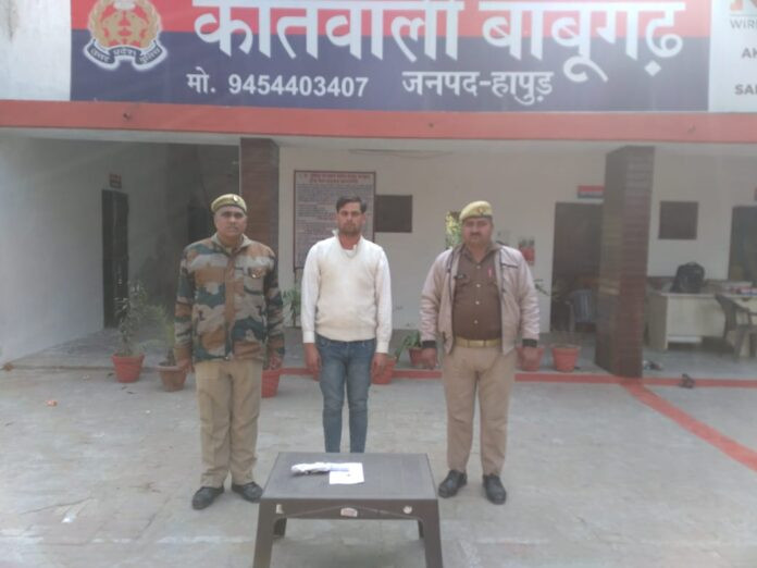Accused caught by Babugarh police