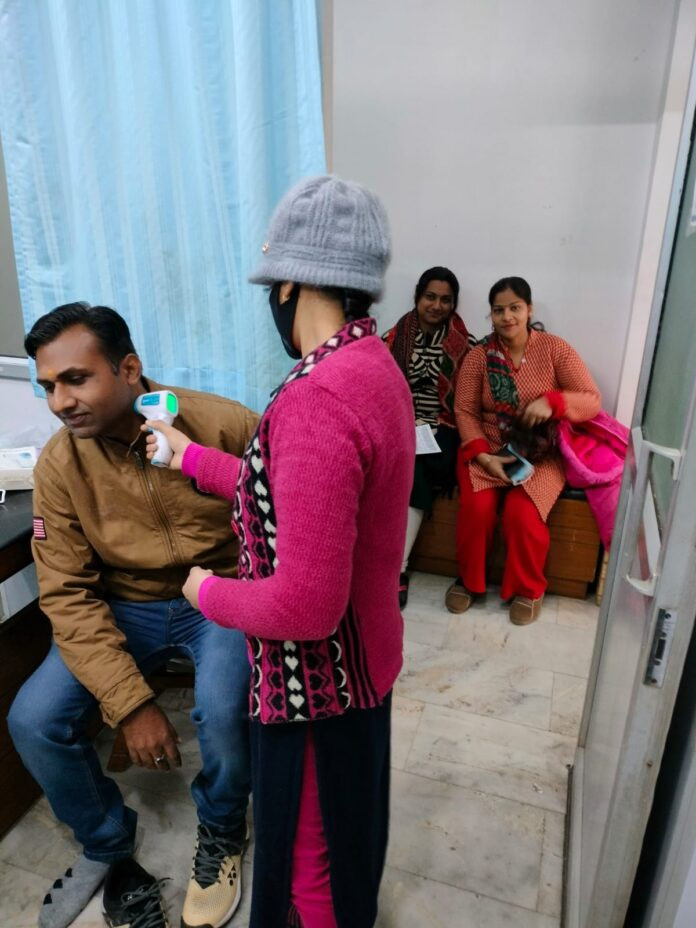 Patients examined at health camp