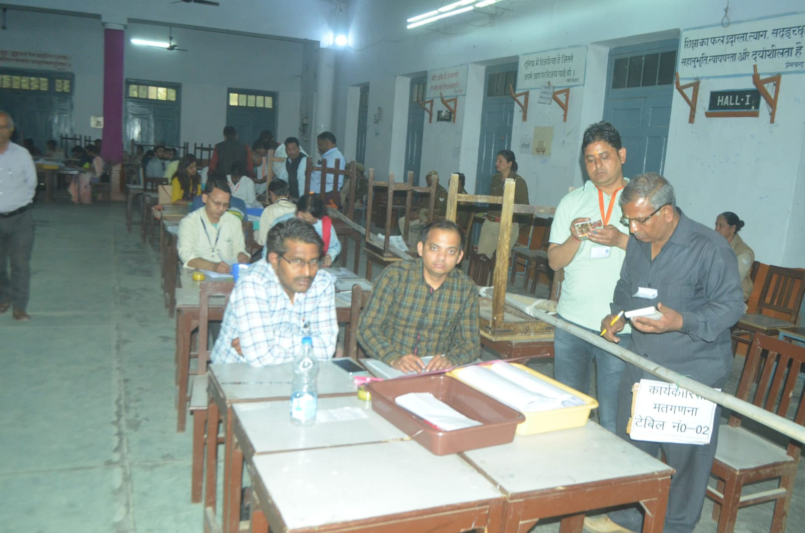 View of polling station
