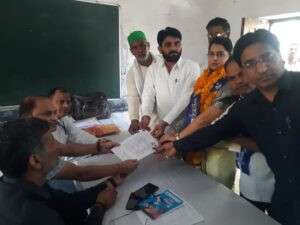 Aspa candidate pooja filing nomination papers