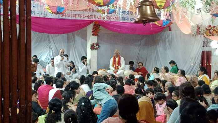 Devotees participating in the annual festival Devotees participating in the annual festival