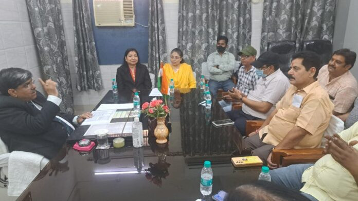 District Judge and other judicial officers in the meeting organized regarding National Lok Adalat