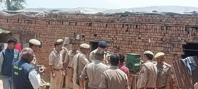 Police investigating the murder case at village Kakodi