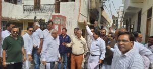 Traders protesting outside GST office