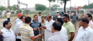 Hapur news धीरखेड़ा इंडस्ट्रीयल एरिया के पास नाला निर्माण फिर हुआ शुरू