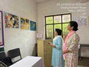 Hapur News सड़क सुरक्षा पखवाड़ाः रंगोली और पोस्टर प्रतियोगिता के माध्यम से किया जागरूक