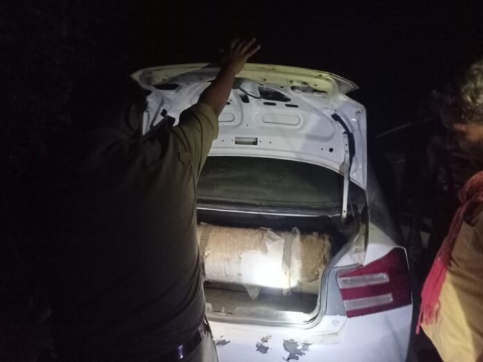 Police checking the car