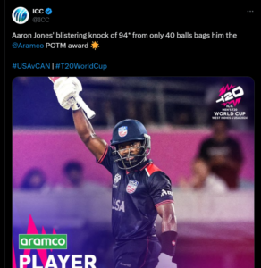 T20 world cup 2024 कौन हैं कोहराम मचाने वाले एरोन जोन्स? क्रिस गेल के रिकॉर्ड की पहले ही मैच में कर ली बराबरी