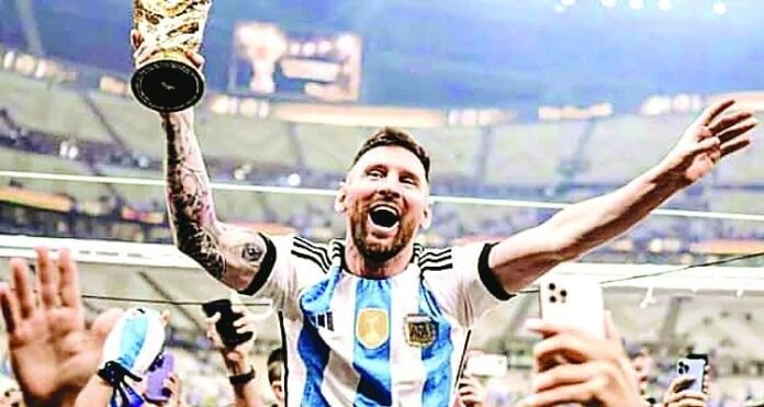 Argentina Team with Lionel Messi