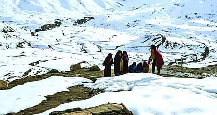 Snowfall in Hindukush