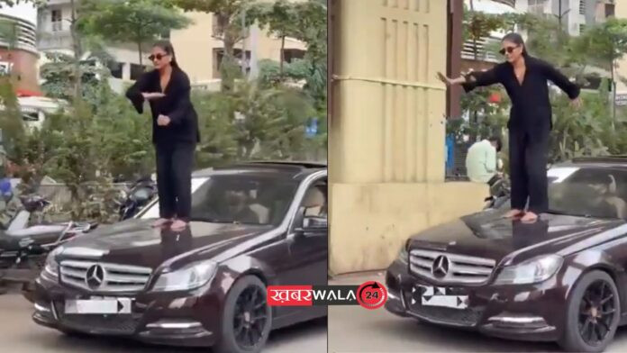 Viral Video Woman Dancing On Moving Mercedes Car