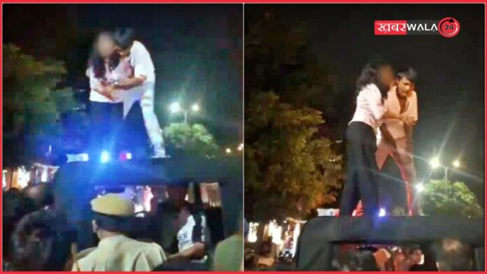 Viral Video: नशे में धुत्त प्रेमी का हाई वोल्टेज ड्रामा, लड़की के साथ पुलिस की जीप पर चढ़कर करने लगा 'रोमांस'