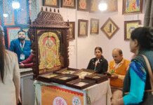 आईआईटीएफ 2025: बिहार पवेलियन में तिरुपति बालाजी की पेंटिंग और चांदी की मछली बनी आकर्षण का केंद्र